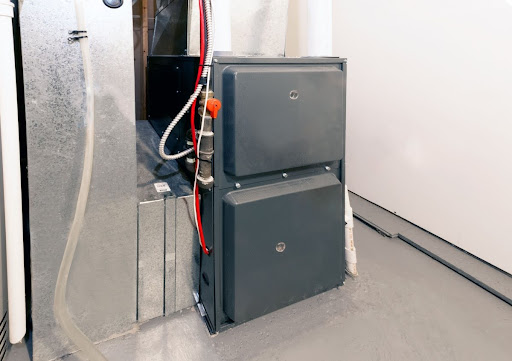 A furnace installed in a home.